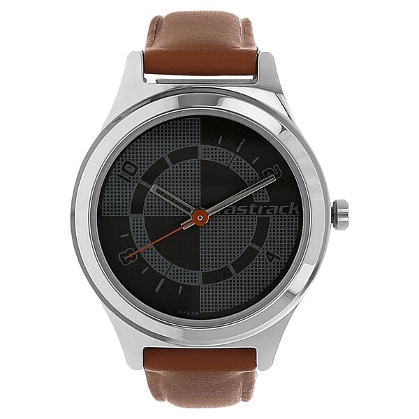Fastrack 6152SL02 Quartz Analog Women’s Watch | Grey Dial | Brown Leather Strap | Round Case | Mineral Glass | 30 m Water Resistant | 24-Month Warranty