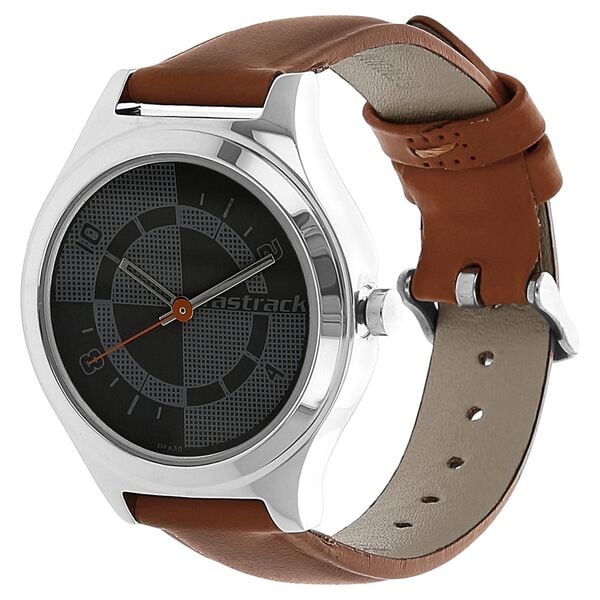 Fastrack 6152SL02 Quartz Analog Women’s Watch | Grey Dial | Brown Leather Strap | Round Case | Mineral Glass | 30 m Water Resistant | 24-Month Warranty