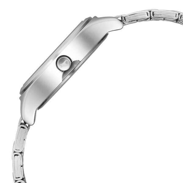 Fastrack 6152SM07 Analog Quartz Women Watch – White Dial, Silver Stainless Steel Strap, Casual Stunners Design