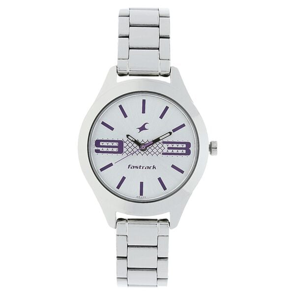 Fastrack 6153SM01 Quartz Analog Silver Dial Stainless Steel Strap Women’s Watch