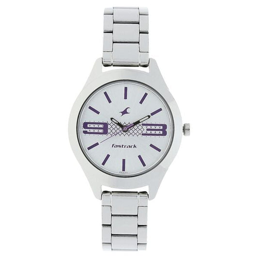Fastrack 6153SM01 Quartz Analog Silver Dial Stainless Steel Strap Women’s Watch