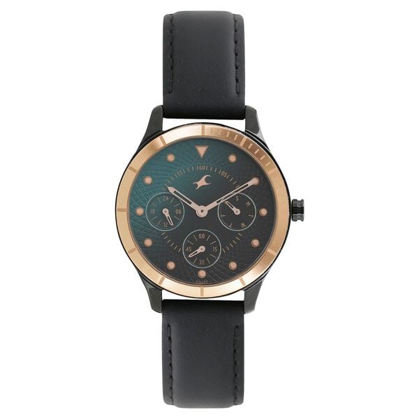 Fastrack 6163KL02 Quartz Analog Bicolour Dial Leather Strap Watch for Women