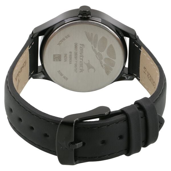 Fastrack 6163KL02 Quartz Analog Bicolour Dial Leather Strap Watch for Women