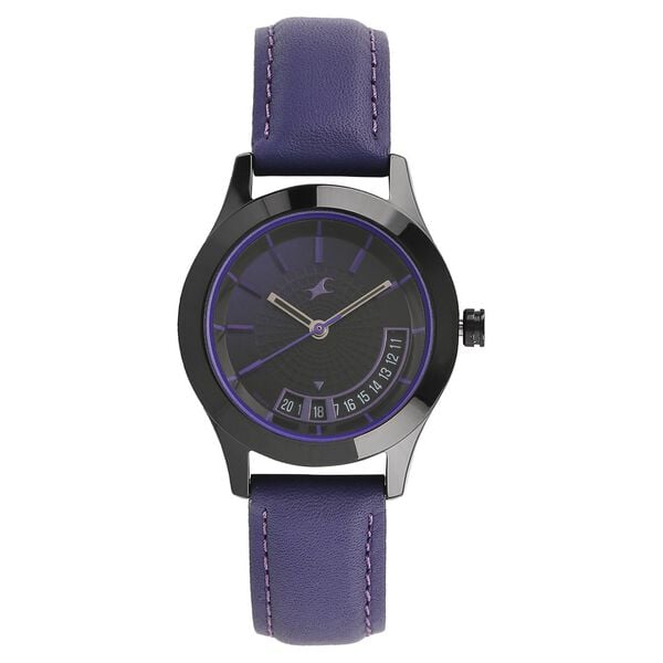 Fastrack 6165NL01 Quartz Analog Purple Dial Purple Leather Strap Women’s Watch