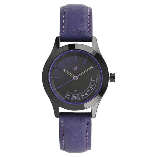 Fastrack 6165NL01 Quartz Analog Purple Dial Purple Leather Strap Women’s Watch
