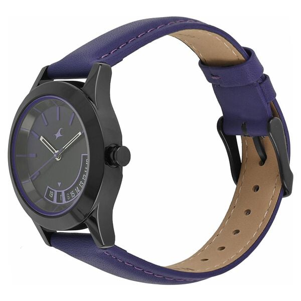 Fastrack 6165NL01 Quartz Analog Purple Dial Purple Leather Strap Women’s Watch