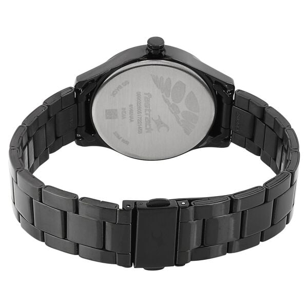 Fastrack 6165NM01 Women’s Quartz Analog Black Dial Stainless Steel Strap Watch