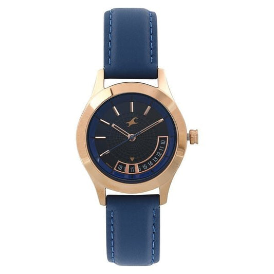 Fastrack 6165WL01 Quartz Analog Blue Dial Blue Leather Strap Women’s Watch