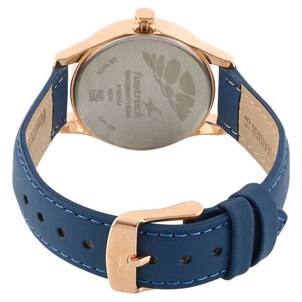 Fastrack 6165WL01 Quartz Analog Blue Dial Blue Leather Strap Women’s Watch