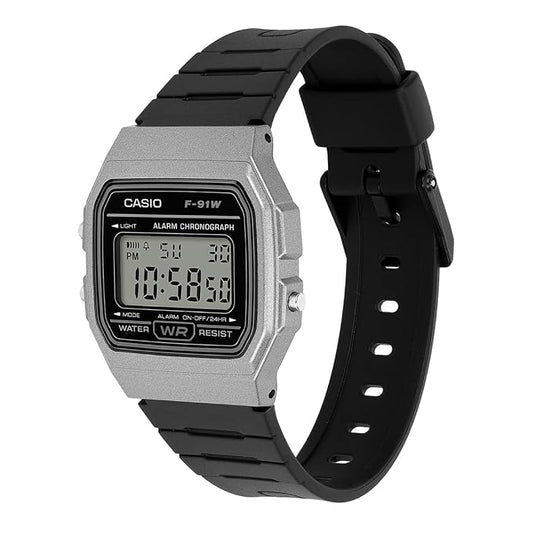 Casio D411 Digital Black Resin Unisex Casual Watch
