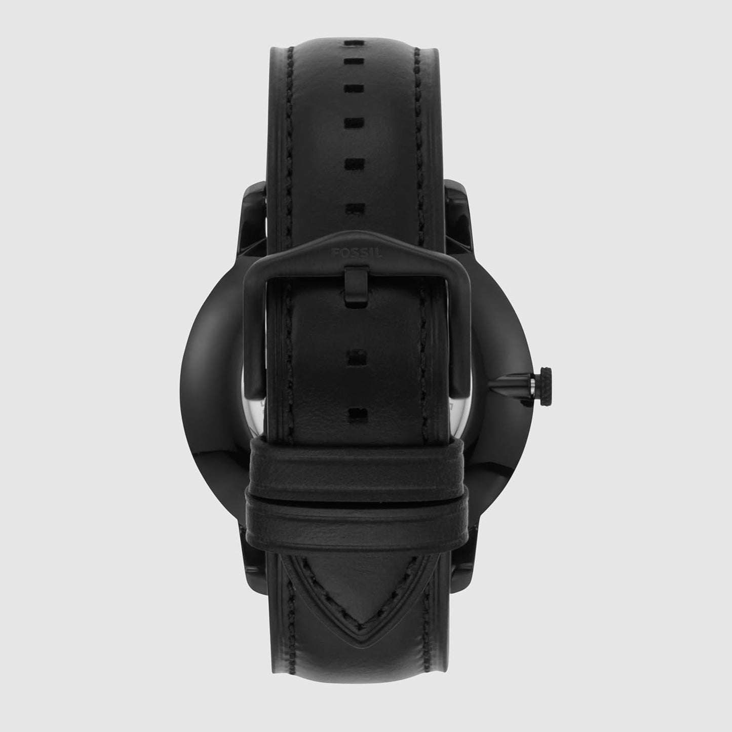 Fossil FS5447 Men's Quartz Analog Watch Black Dial Black Leather Strap