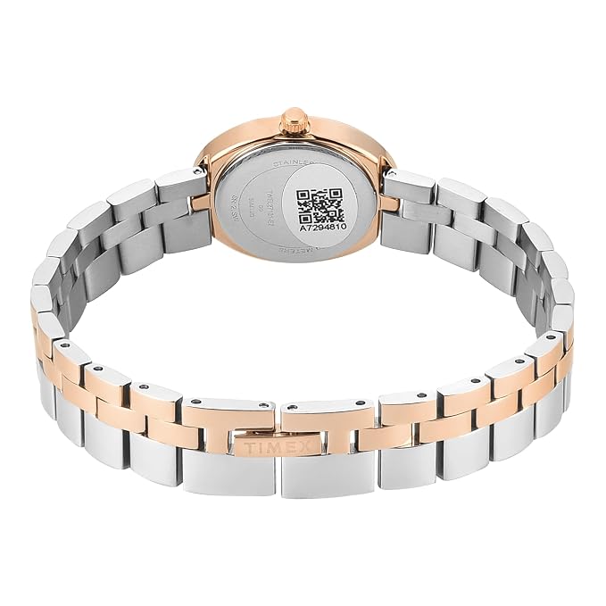 Timex TWEL27101 Trendline Silver Dial Women's Two-Tone Stainless Steel Analog Watch