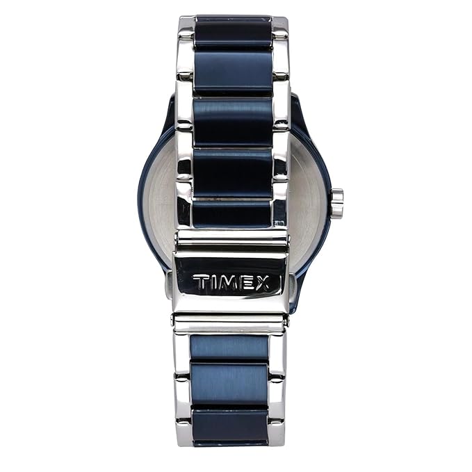 Timex TW0TG7638 Men’s Blue Dial Quartz Analog Watch with Stainless Steel Strap
