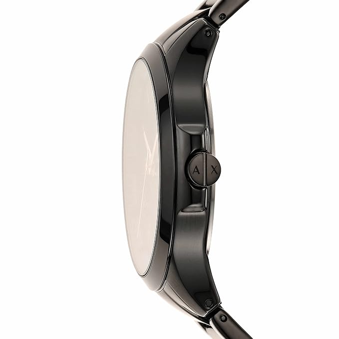Armani Exchange AX2413I Men's Quartz Analog Watch Black Sunray Dial Black Stainless Steel Bracelet