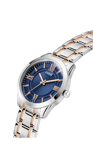 Guess GW0893G2 Men's Quartz Analog Watch Blue Dial Two-Tone Stainless Steel Bracelet