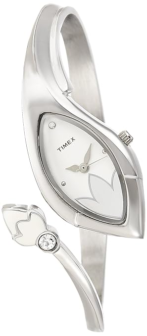 Timex TI000N20300 Women Quartz Silver Dial Stainless Steel Bangle Watch