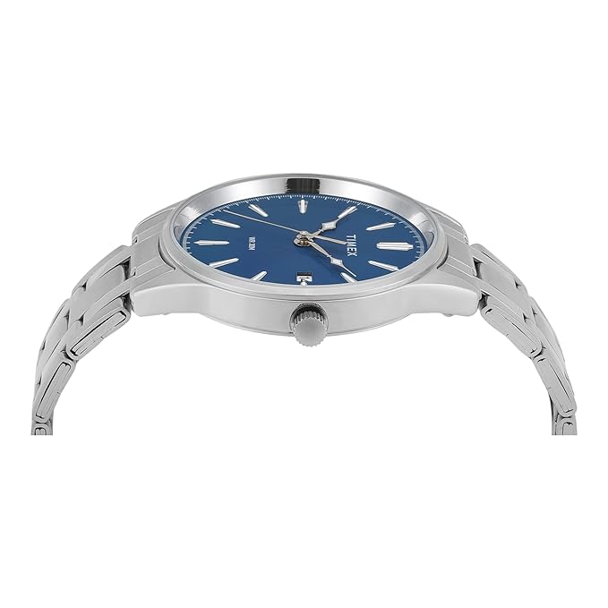 Timex TWTG12601 Trendline Quartz Analog Blue Dial Stainless Steel Men's Watch