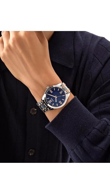Guess GW0893G2 Men's Quartz Analog Watch Blue Dial Two-Tone Stainless Steel Bracelet