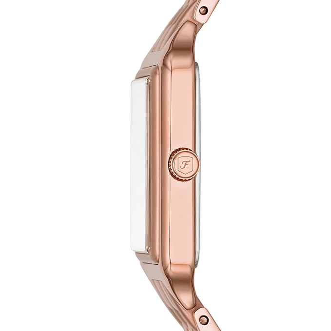 Fossil ES5271 Women's Quartz Analog Watch White Dial Rose Gold Stainless Steel Strap