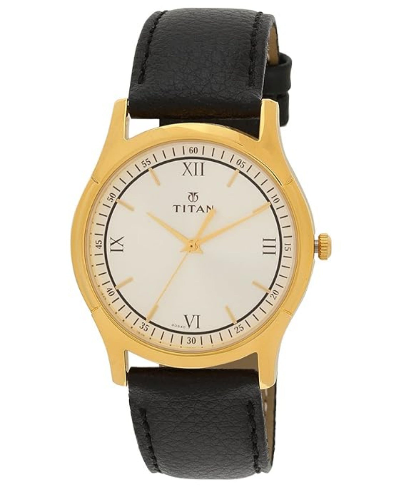 Titan 1636YL01 Analog Multicolor Dial Men's Quartz Watch - Black Leather Strap