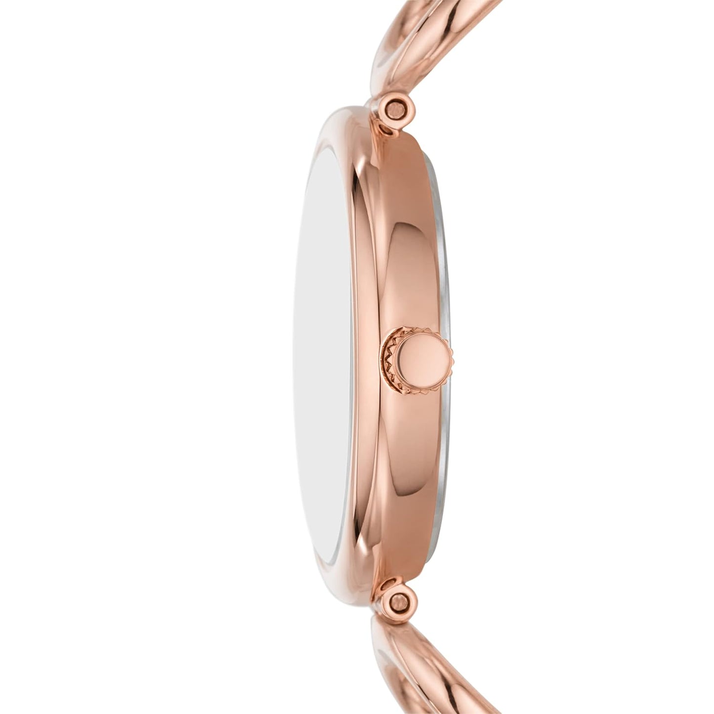 Fossil ES5273I Women's Quartz Analog Watch Silver Dial Rose Gold Stainless Steel Strap
