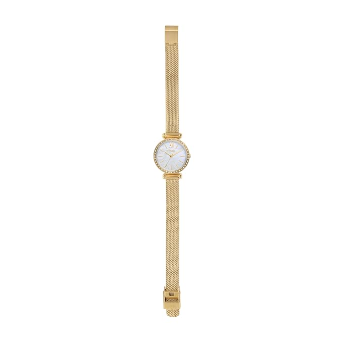 Fossil BQ3898 Women's Quartz Analog Watch White Dial Rose Gold Stainless Steel Strap