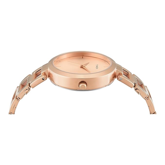 Timex TW000X276 Women’s Rose-Gold Dial Analog Watch with Stainless-Steel Strap