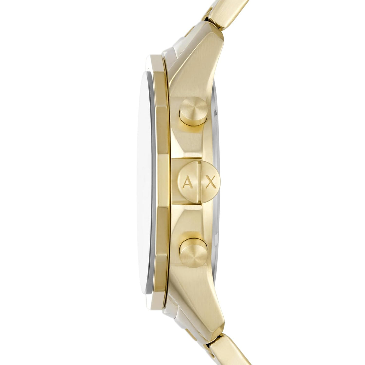 Armani Exchange AX1721I Men's Quartz Chronograph Watch Grey Sunray Dial Gold-Tone Stainless Steel Bracelet