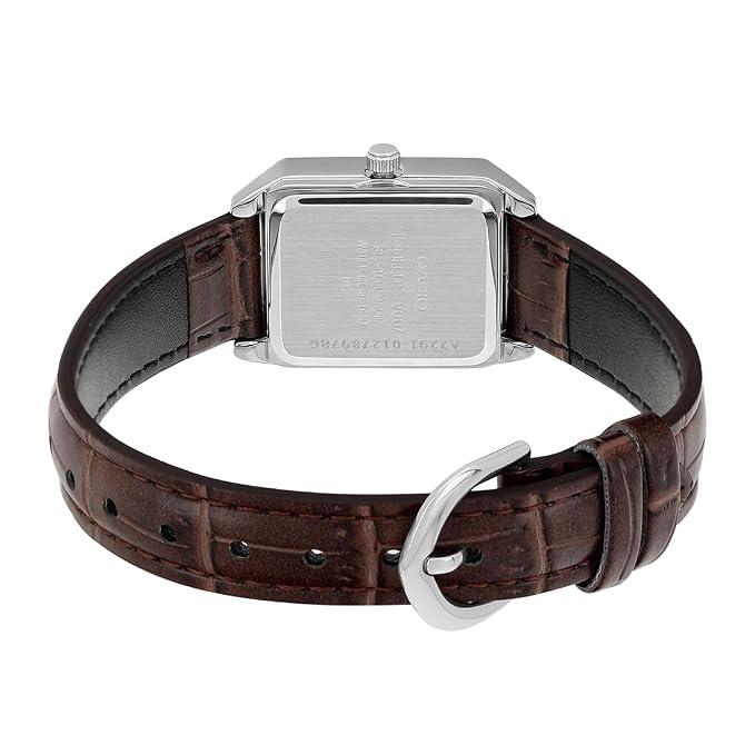 Casio A2291 Enticer Gold Dial Leather Strap Women's Analog Watch