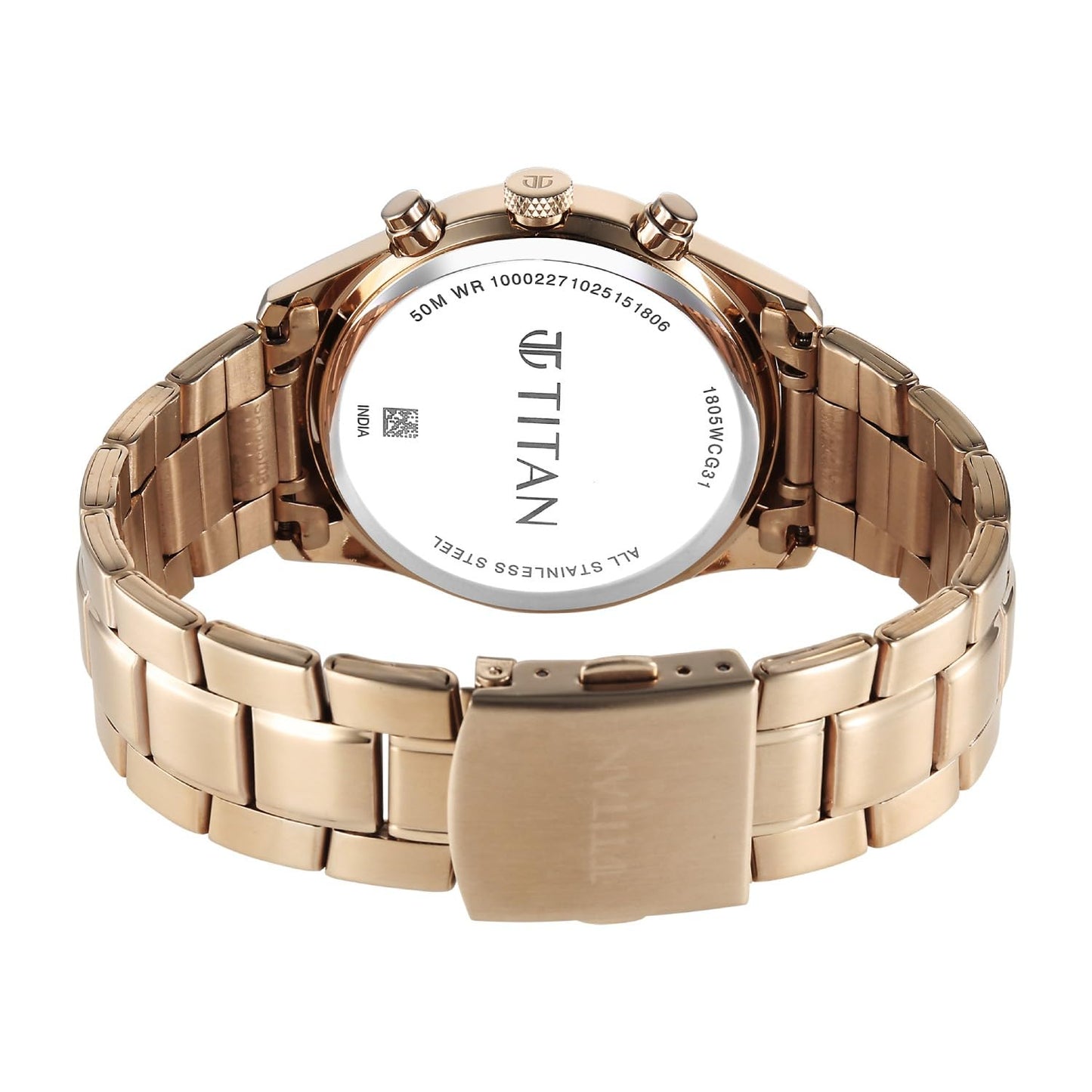 Titan 1805WM02 Classique Neo Cream Dial Gold Stainless Steel Men's Watch