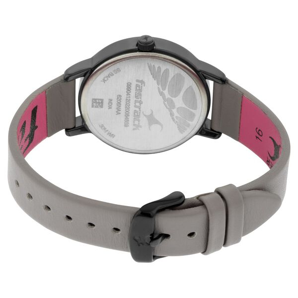 Fastrack 6206NL01 Ruffles Women’s Analog Grey Dial Leather Strap Watch