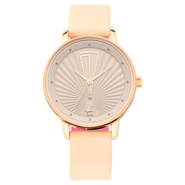 Fastrack 6206WL01 Ruffles Quartz Analog Beige Dial Leather Strap Women’s Watch