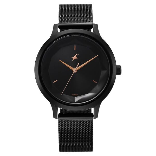 Fastrack 6210NM04 Quartz Analog Black Dial Stainless Steel Strap Women’s Watch