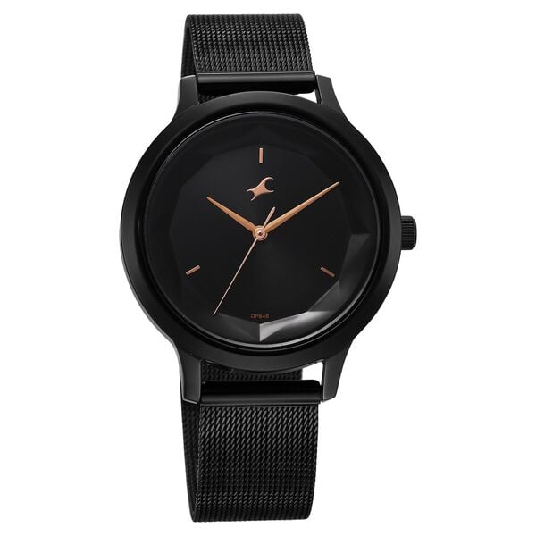Fastrack 6210NM04 Quartz Analog Black Dial Stainless Steel Strap Women’s Watch