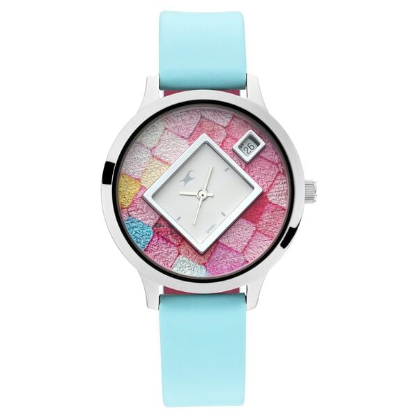 Fastrack 6291SL01 Quartz Analog Silver Dial Blue Leather Strap Women’s Watch