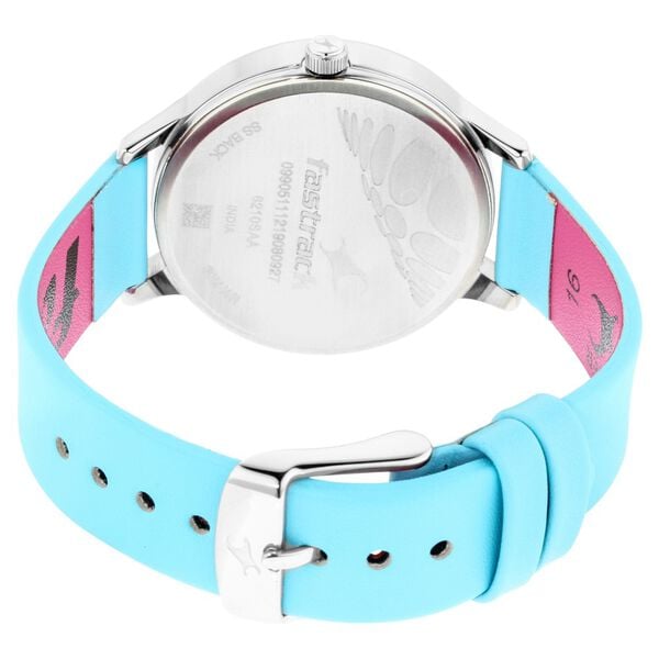 Fastrack 6291SL01 Quartz Analog Silver Dial Blue Leather Strap Women’s Watch