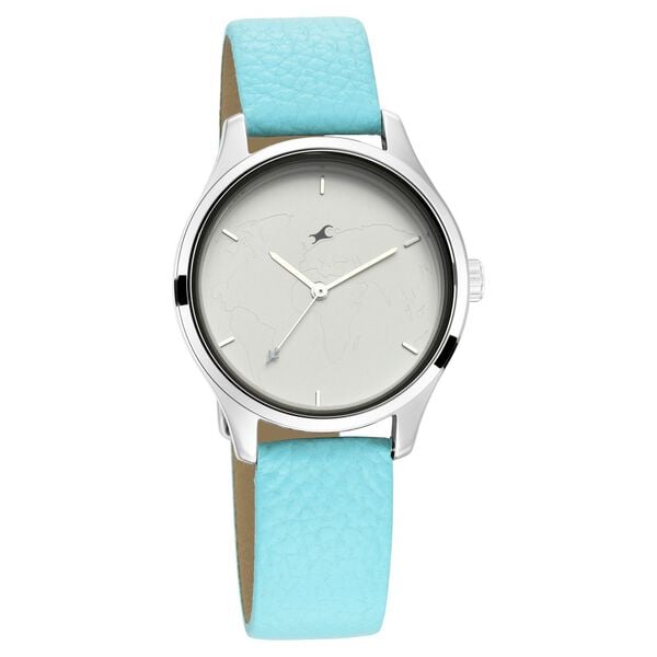 Fastrack Tripster NR6219SL01 women’s silver-dial watch front view