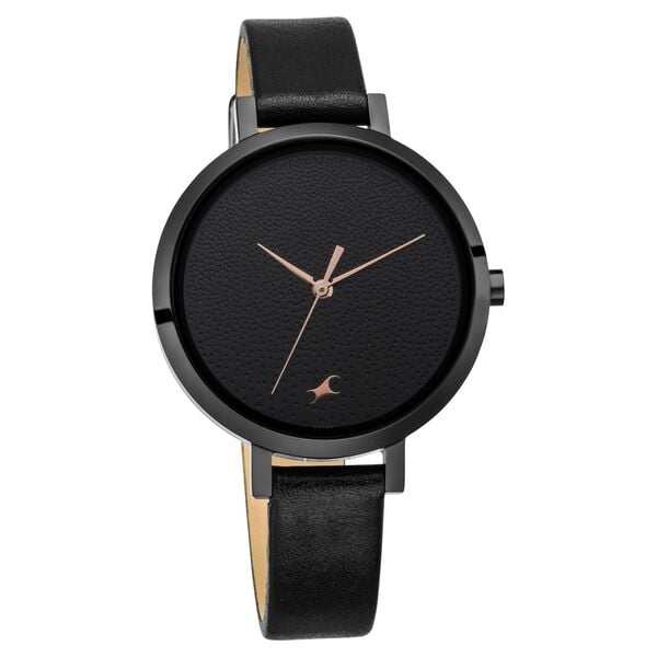 Fastrack 6230NL01 Paint Me Quartz Analog Black Dial Black Leather Strap Women’s Watch