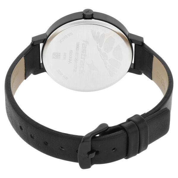 Fastrack 6230NL01 Paint Me Quartz Analog Black Dial Black Leather Strap Women’s Watch