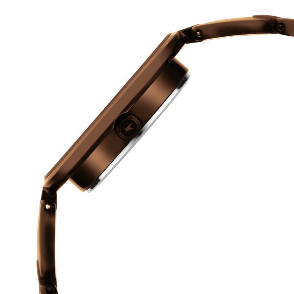 Fastrack 6237QM01 Glitch Quartz Analog Brown Dial Metal Strap Women’s Watch