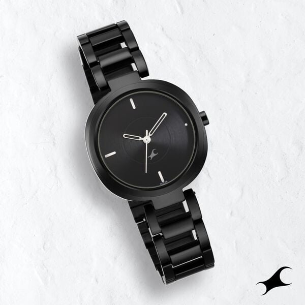 Fastrack 6247NM01 Stunners Quartz Analog Black Dial Black Metal Strap Women’s Watch