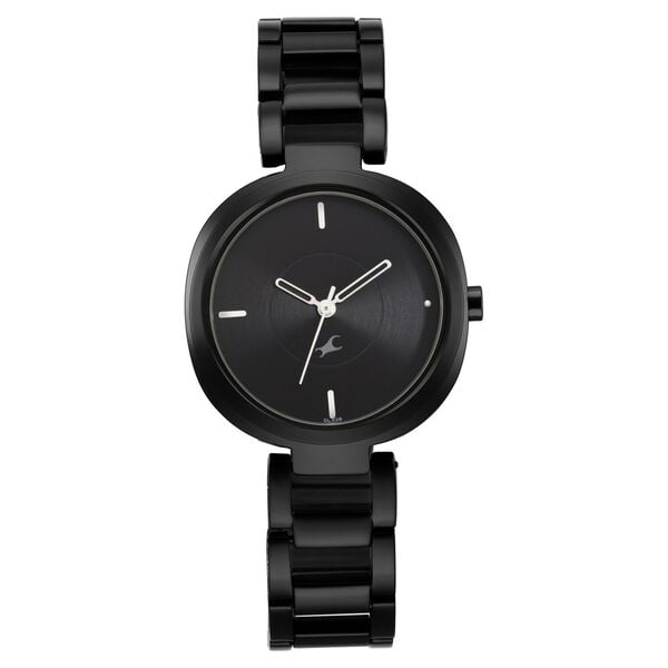 Fastrack 6247NM01 Stunners Quartz Analog Black Dial Black Metal Strap Women’s Watch