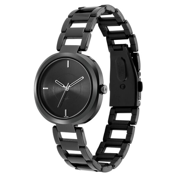 Fastrack 6247NM01 Stunners Quartz Analog Black Dial Black Metal Strap Women’s Watch
