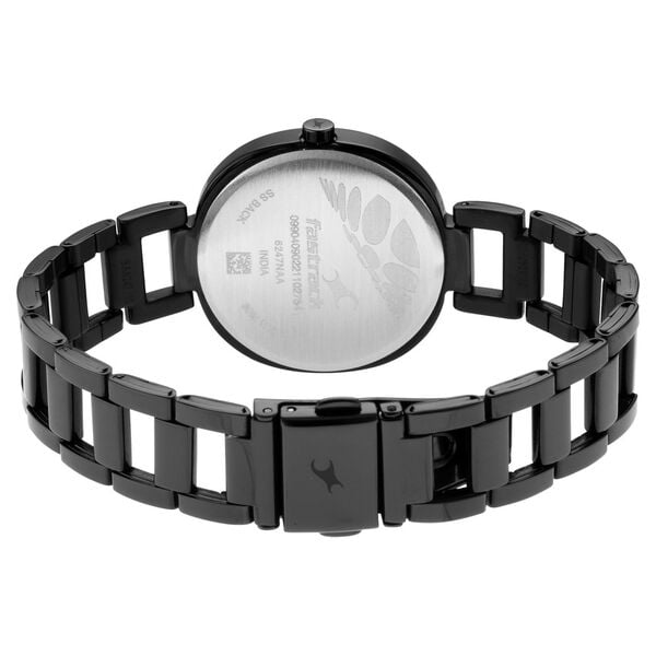 Fastrack 6247NM01 Stunners Quartz Analog Black Dial Black Metal Strap Women’s Watch