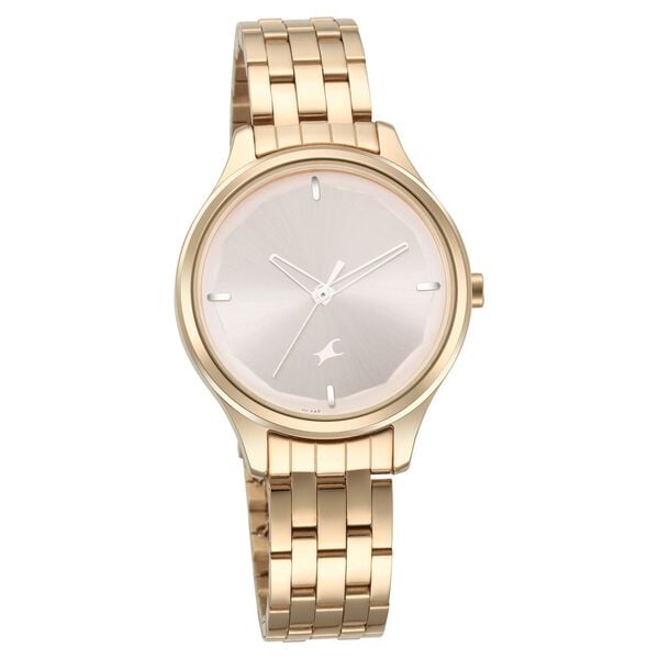 Fastrack 6248WM01 Quartz Analog Rose Gold Dial Metal Strap Women’s Watch