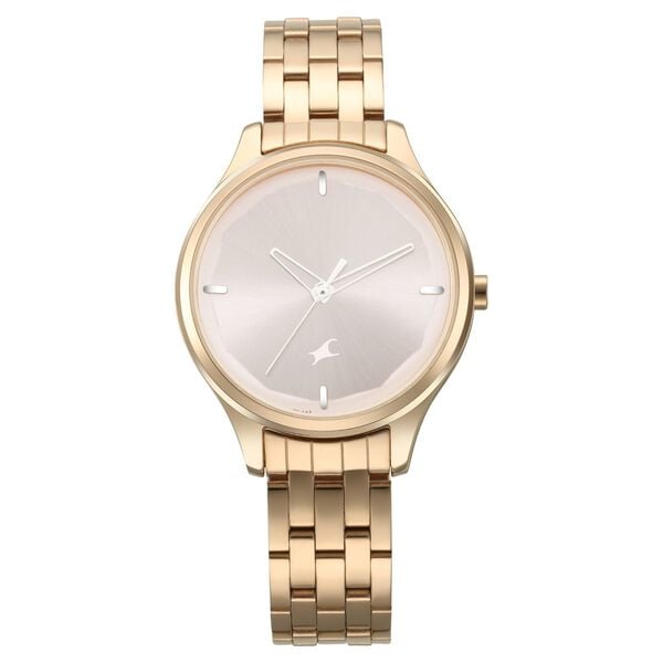 Fastrack 6248WM01 Quartz Analog Rose Gold Dial Metal Strap Women’s Watch