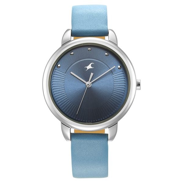 Fastrack NS6282SL01 women’s watch front view blue dial