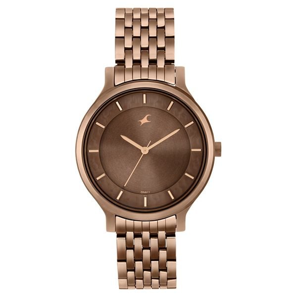Fastrack 6292QM01 Quartz Analog Brown Dial Stainless Steel Strap Women’s Watch