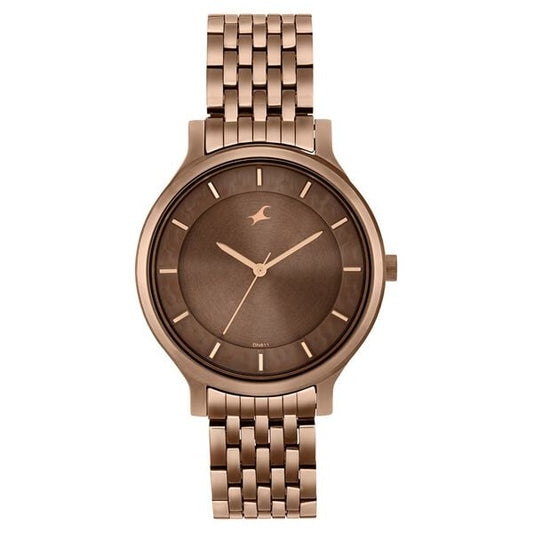 Fastrack 6292QM01 Quartz Analog Brown Dial Stainless Steel Strap Women’s Watch