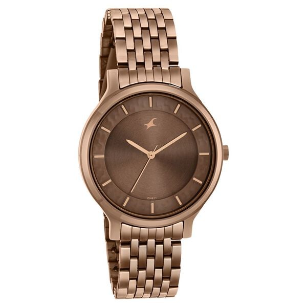 Fastrack 6292QM01 Quartz Analog Brown Dial Stainless Steel Strap Women’s Watch